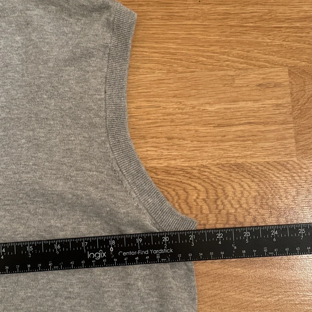 Brooks Brothers Sweater Vest‎ Men's Large Gray 100% Supima Cotton Golf V Neck